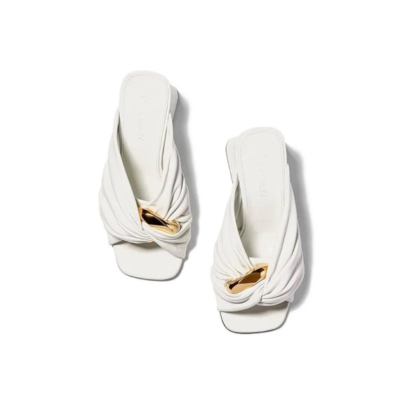 J. W. Anderson Chain Link Heel Mule White Napa Size EU 37.5 US 7.5 M - Picture 10 of 16